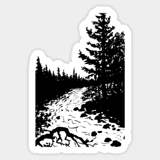 Mountain river Sticker